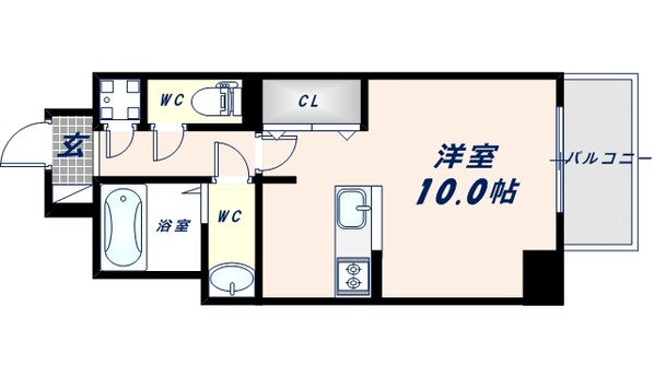 レジュールアッシュOSAKA今里駅前の物件間取画像